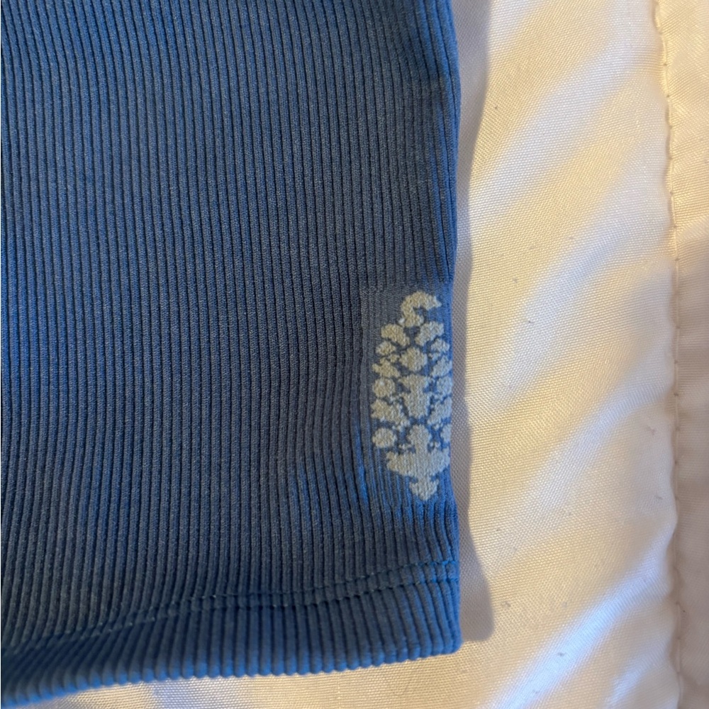 FP Movement Blue Ribbed Racerback Crop Top XS/S - Picture 3 of 5